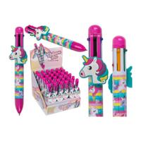 Out Of The Blue Unicorn 6-kleuren balpen ca. 14cm