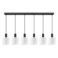 Moderne hanglamp Bling - Wit - verlichtingspendel Xxl Beam 6L inclusief lampenkap 20/20/17cm - pendel lengte 150.5 cm - geschikt voor E27 LED lamp - Pendellamp geschikt voor woonkamer, slaapkamer, keuken