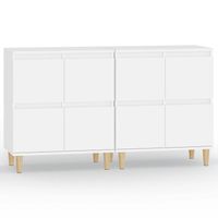 The Living Store Klassieke Dressoir - Wit - 60 x 35 x 70 cm - Duurzaam hout - Voldoende opbergruimte