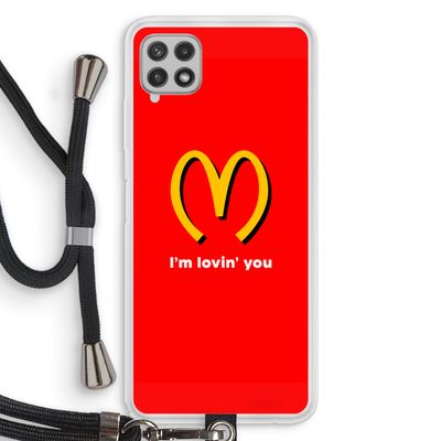 I'm lovin' you: Samsung Galaxy A22 4G Transparant Hoesje met koord