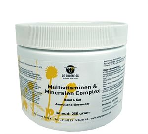 De groene os Multivitaminen / mineralen complex hond / kat