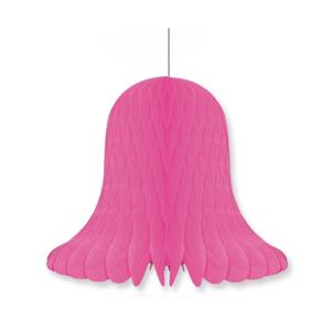 Kerstklokken lampionnen - roze - 30 x 30 cm - Kerstversiering - Papier