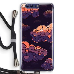 Patroon Wolken: Honor 9 Transparant Hoesje met koord