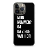 Da ziede van hier - Zwart: iPhone 13 Pro Transparant Hoesje