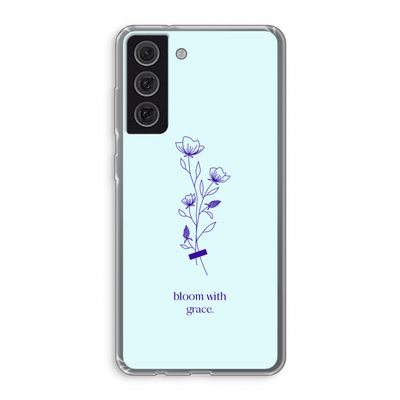 Bloom with grace: Samsung Galaxy S21 FE Transparant Hoesje