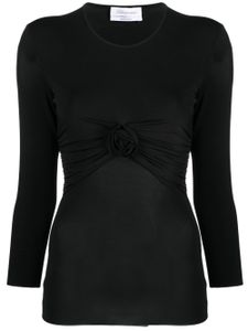 Blumarine haut stretch à fronces - Noir