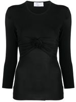 Blumarine haut stretch à fronces - Noir