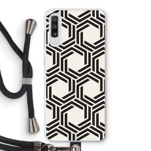 Geometrisch patroon: Samsung Galaxy A70 Transparant Hoesje met koord