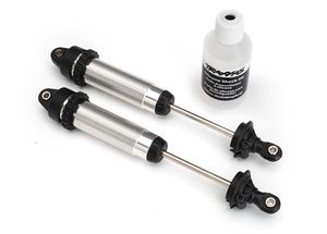 Shocks, GTR, 139mm, silver aluminum (rear, threaded) (2) (TRX-8460)