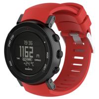 Silicone vervangende polsband voor SUUNTO core ALU Zwart (rood)
