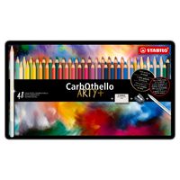 STABILO CarbOthello, Kalkpastel Kleurpotlood, Verkrijgbaar In 60 Kleuren, Metalen Etui Met 48 Kleuren - thumbnail
