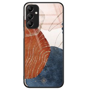 Samsung Galaxy A14 glazen hardcase - Abstract terracotta