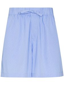 TEKLA short de pyjama rayé en popeline - Bleu