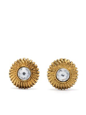 CHANEL Pre-Owned boucles d'oreilles clips à perles de verre (années 1980)