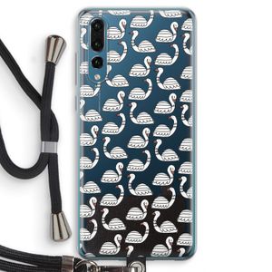 Zwanen: Huawei P20 Pro Transparant Hoesje met koord