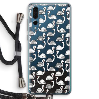 Zwanen: Huawei P20 Pro Transparant Hoesje met koord