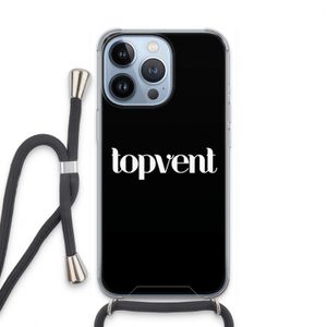 Topvent Zwart: iPhone 13 Pro Transparant Hoesje met koord
