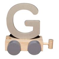 JeP kids houten treinletter G-zand
