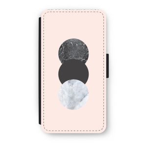 Marmeren cirkels: iPhone XS Flip Hoesje