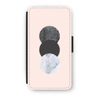 Marmeren cirkels: iPhone XS Flip Hoesje