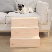 Huisdierentrap 40x37,5x35 cm massief grenenhout - thumbnail