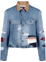 Greg Lauren x Tommy Hilfiger veste en jean à design patchwork - Bleu - thumbnail