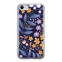 Flowers with blue leaves: iPhone 8 Transparant Hoesje