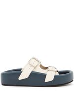 MM6 Maison Margiela sandales matelassées en cuir - Blanc