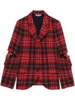 Black Comme Des Garçons blazer à motif tartan - Rouge - thumbnail