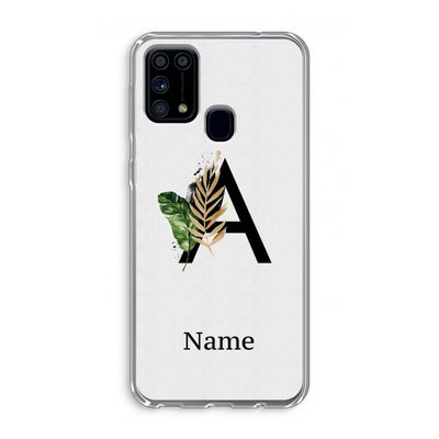 Charcoal Flora: Samsung Galaxy M31 Transparant Hoesje