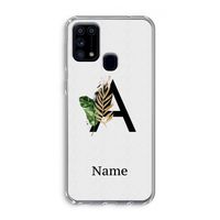 Charcoal Flora: Samsung Galaxy M31 Transparant Hoesje