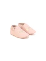 BOSS Kidswear chaussons en cuir à imprimé cœur - Rose