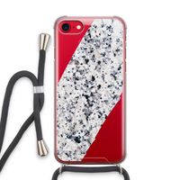 Gespikkelde marmer: iPhone SE 2020 Transparant Hoesje met koord
