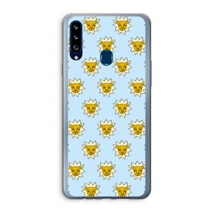Leeuwenkoppen: Samsung Galaxy A20s Transparant Hoesje