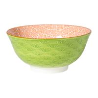 Schaaltje Anke groot - groen/oranje - ø15.5x7 cm Schaaltje Anke groot - groen/oranje - ø15.5x7 cm