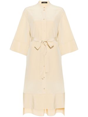 JOSEPH robe-chemise en soie à design sans col - Tons neutres