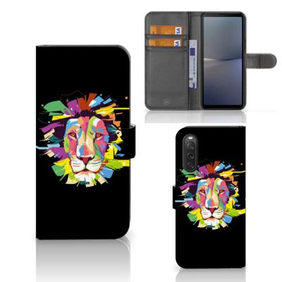 Sony Xperia 10 V Leuk Hoesje Lion Color Sony Xperia 10 V Leuk Hoesje Lion Color