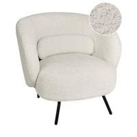 Beliani - MAKELA - Fauteuil - Wit - Bouclé