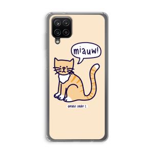 Miauw: Samsung Galaxy A12 Transparant Hoesje
