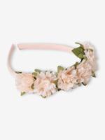 Haarband bedekt met bloemen perzik - thumbnail