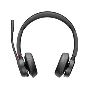 HP Poly Voyager 4320 UC Stereo On Ear headset Computer Bluetooth Stereo Zwart Noise Cancelling Volumeregeling, Incl. oplaad- en dockingstation