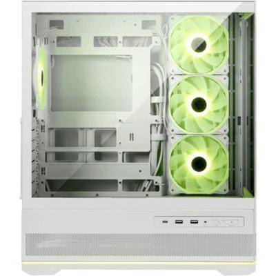 MSI MSI GEH Midi MAG PANO 110R PZ WHITE Midi-tower PC-behuizing Wit 4 voorgeïnstalleerde LED-ventilators