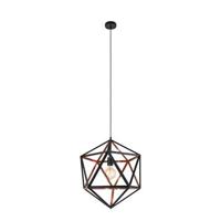 EGLO Embleton 1 - Hanglamp - E27 - Ø 46 cm - Zwart|Koper