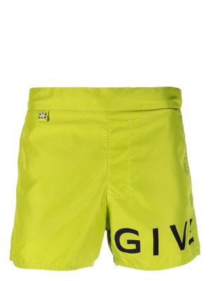 Givenchy short de bain à logo imprimé - Vert