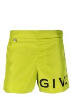 Givenchy short de bain à logo imprimé - Vert