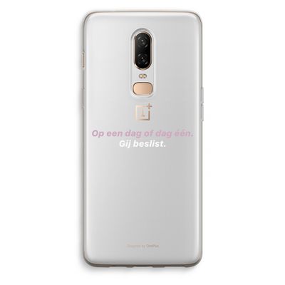 gij beslist: OnePlus 6 Transparant Hoesje