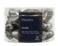 Sterren glas L2b4,5h4 cm grijs 12 st Decoris - Decoris Sterren glas L2b4,5h4 cm grijs 12 st Decoris - Decoris