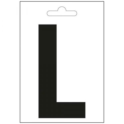 Nautic letter L zwart 100 mm.