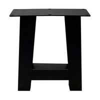 Set zwarte stalen A tafelpoten breedte 32 cm en hoogte 42 cm (koker 6 x 6 ) - thumbnail