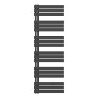 Belrad Handdoekradiator - links - aansluiting/comb - 1800X600mm- Zwart BUCZ1800600